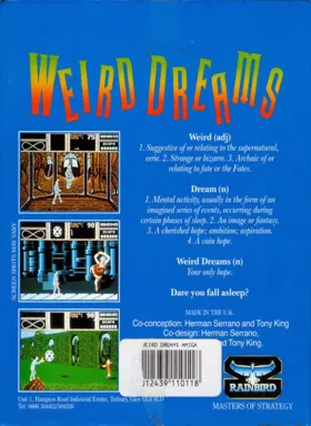 Weird Dreams box cover back